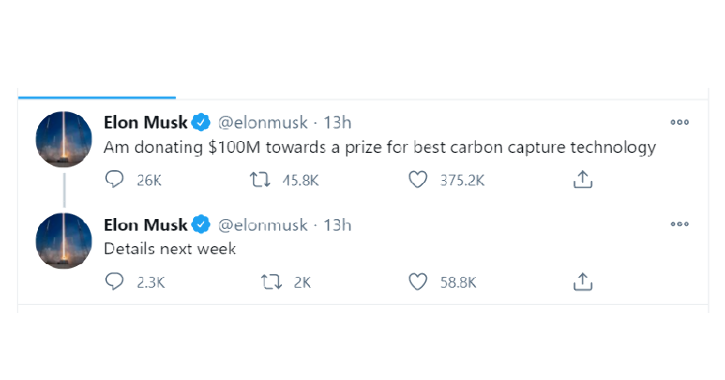 Elon Musk Will Pay 100 Million To Creator Of Best Carbon Emission Capture Tech