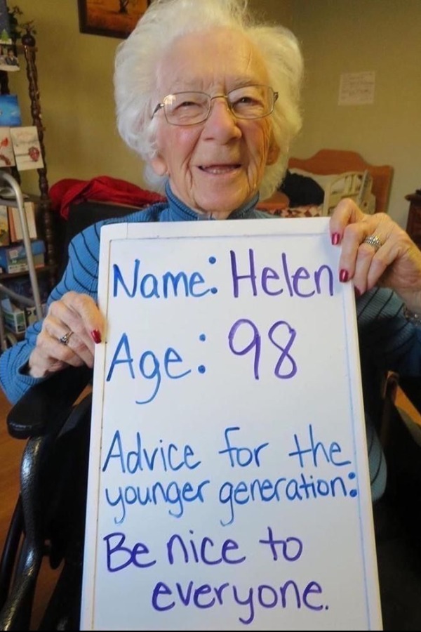 Shared on the subreddit ‘Made Me Smile’, the post features a 98-year-old woman named Helen.