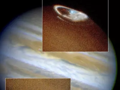 NASA Shares Splendid Images Of Jupiter's Auroras As Seen On Its North And South Poles