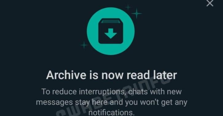 What happens when you archive a whatsapp chat