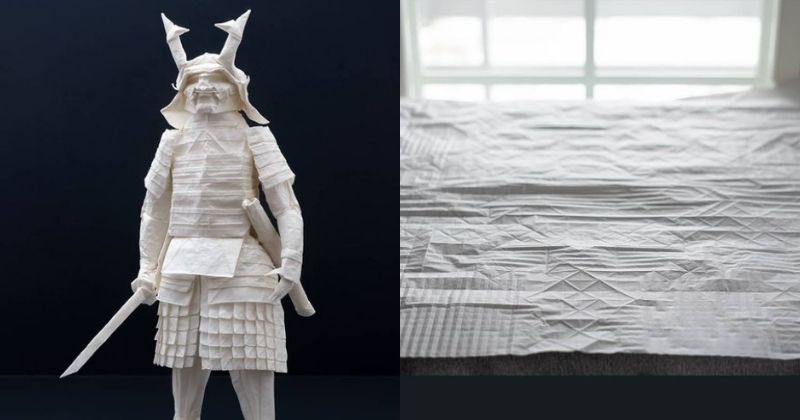 Artists Creates Intricate Samurai Origami With Single Sheet