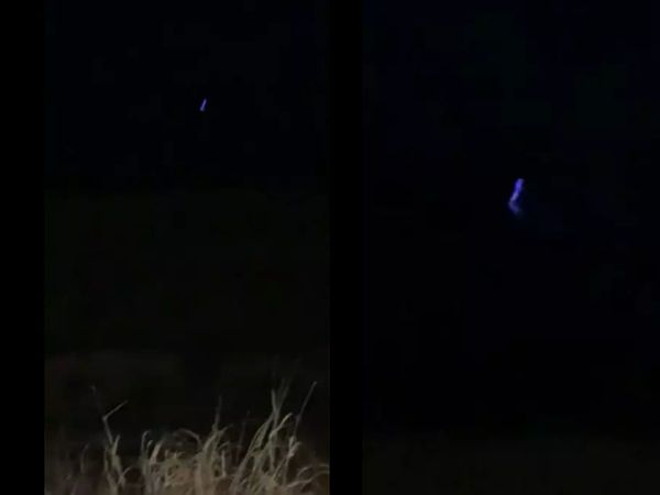 UFO spotted in night