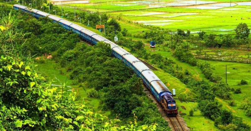 Stunning Aerial Shot Of A Train