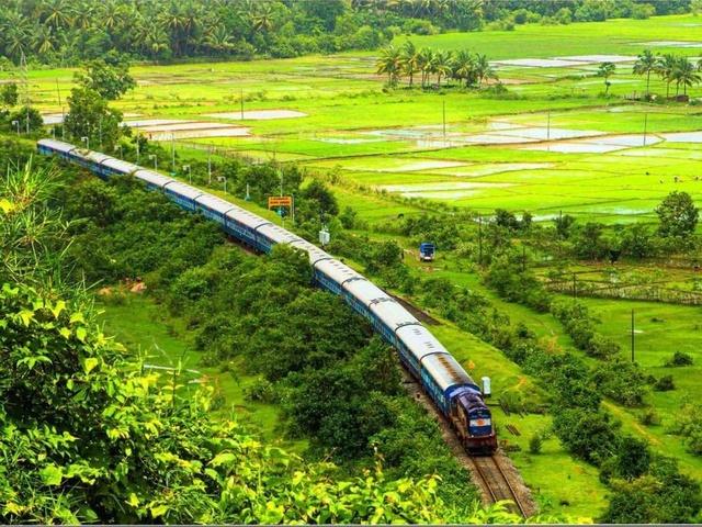 Stunning Aerial Shot Of A Train