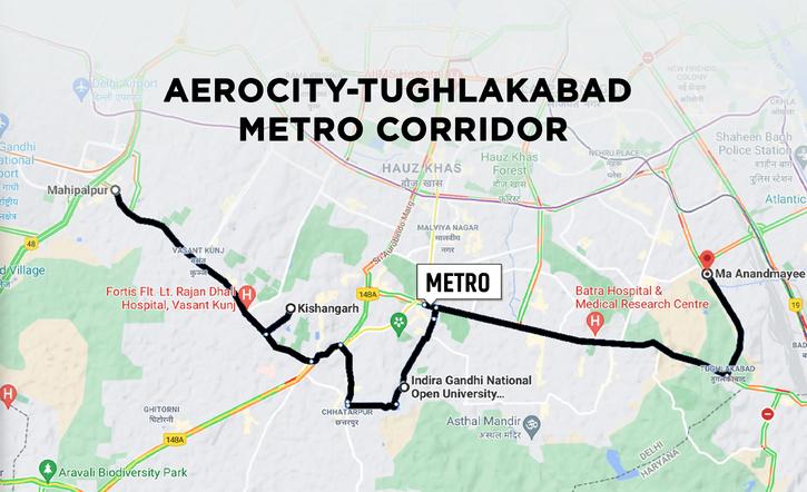 Tughlakabad To Aerocity Metro Route Map Irreparable Loss: Over 1,000 Trees To Be Axed To Make Way For Delhi Metro's  Silver Line