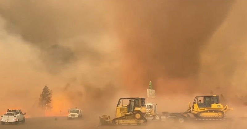 Powerful 'Fire Tornado In California As As Wildfires Spread