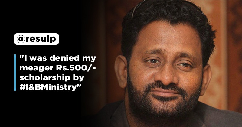 Like Payal Kapadia, Oscar-Winner Resul Pookutty Was Denied Rs 500 ...