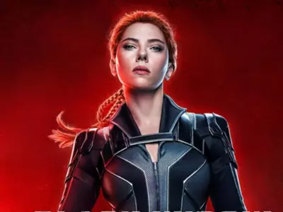 Scarlett Johansson in Black Widow.