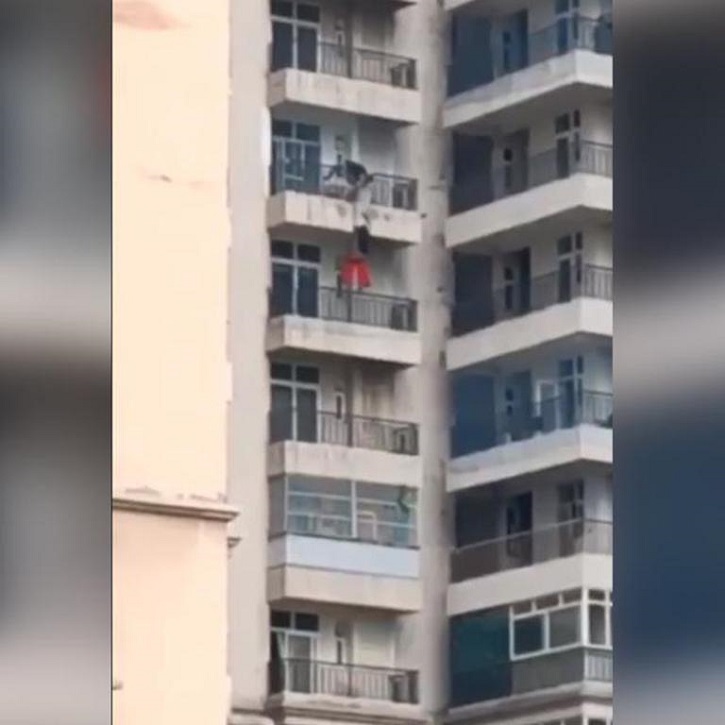 Woman Falls Down From Ninth-Floor Balcony