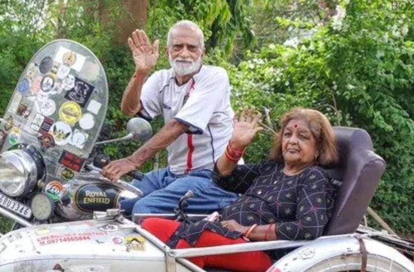 This Elderly Couple Travels Across India On A Bullet With Sidecar