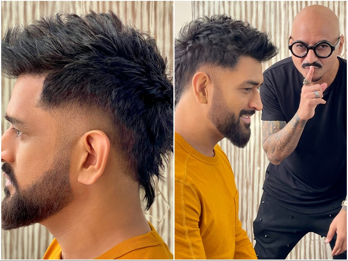 CricTracker - MS Dhoni's new 'Uber Cool' hairstyle.🔥 📸:  Manav.manglani/Instagram | Facebook