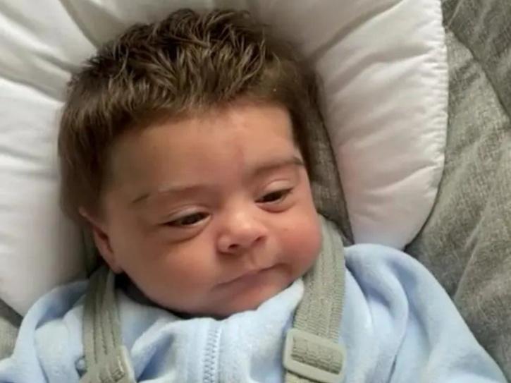 Baby Born With Thick Brown Hair Creates Buzz Online