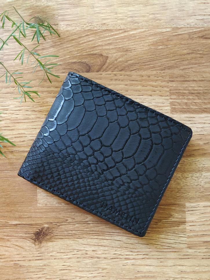 vegan leather bi fold wallet