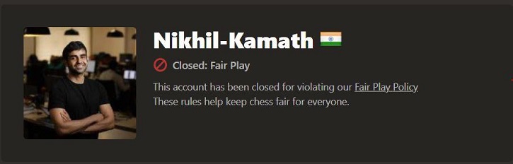 Chess Platform Blocks Nikhil Kamath for Cheating in Charity Match