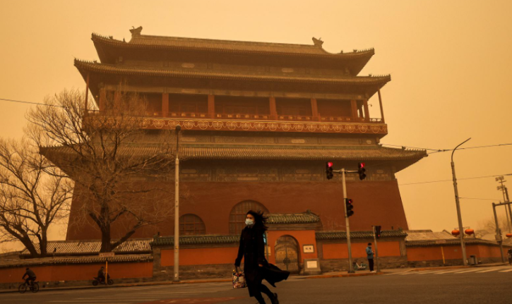 Neighbouring Mongolia was also hit by heavy sandstorms