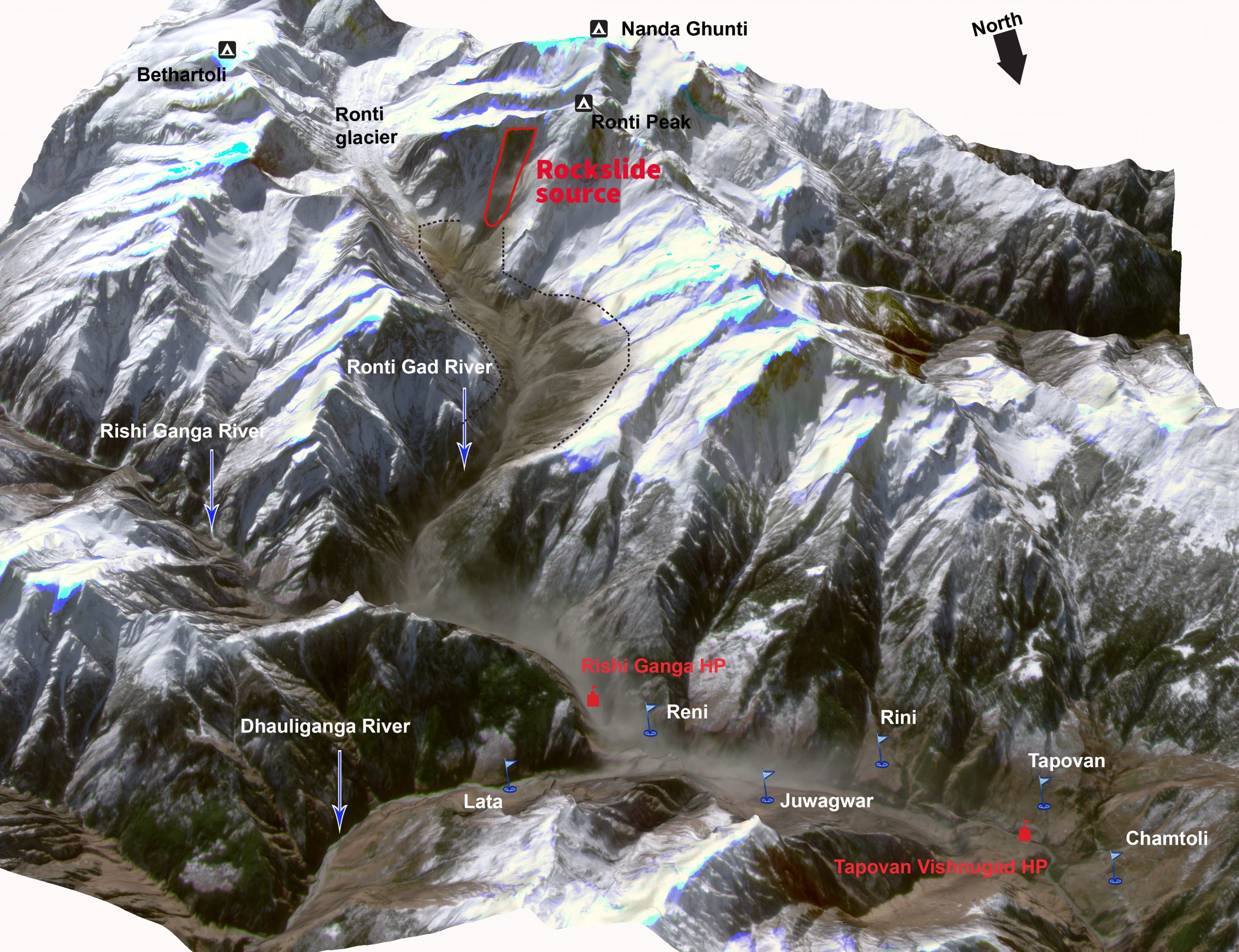 Uttarakhand Flood Was Triggered By A Massive Rockslide Below The Ronti  Peak, Finds Study