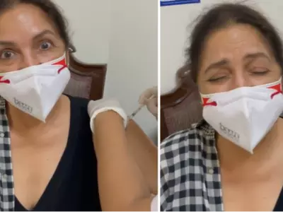 A Terrified Neena Gupta Screams 'Mummy' As She Receives First Jab Of COVID-19 Vaccine