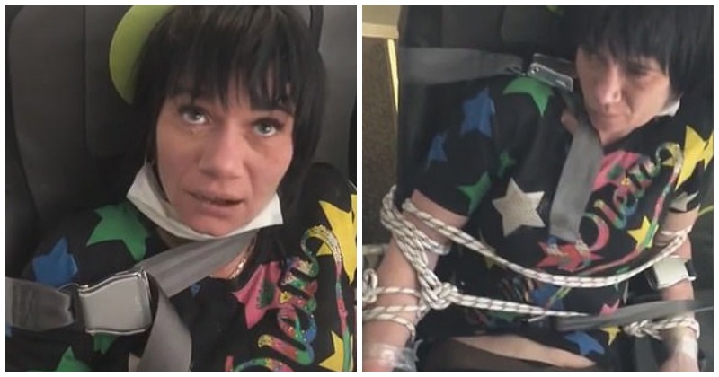 Woman Tied To Seat After She Repeatedly Tried To Take Underwear Off
