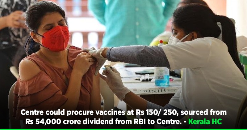 Centre Can Give Free Jabs To People With Excess RBI Funds, Suggests ...