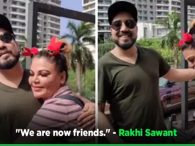Years After Their Controversial Kiss, Rakhi Sawant Calls Mika Singh 'Bhai', Touches His Feet