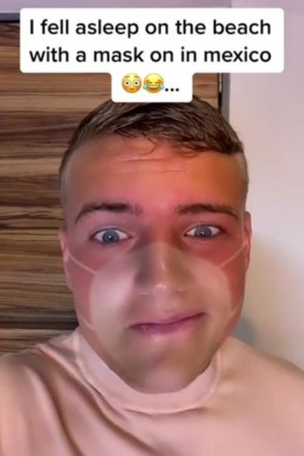 Man Tries To Fool People Into Thinking He Has Tan Lines