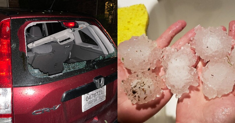 Storm Lashes Texas And Oklahoma Bringing With It Giant Hailstones