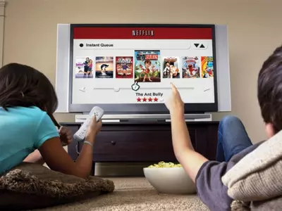 Kids watching Netflix