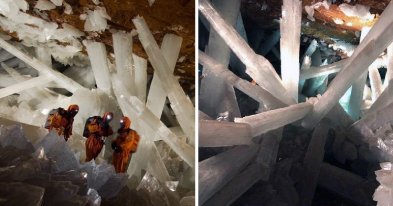 La Cueva de los Cristales en México tiene enormes pilares de cristal de 500.000 años de antigüedad