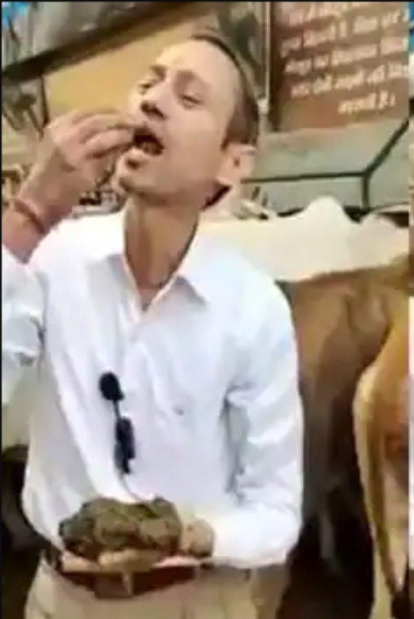 Viral Video Haryana Doctor Eats Cow Dung And Claims It Purifies Body viral-video-haryana-doctor-eats-cow-dung-and-claims-it-purifies-body