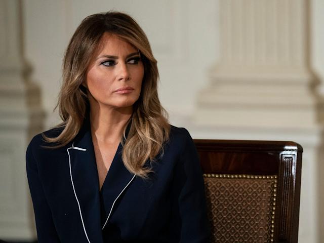 Watch: Melania Trump's Expression Changes