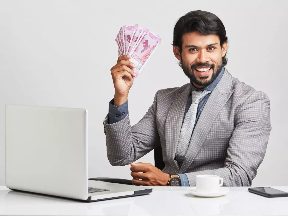 man happy with money man happy with money