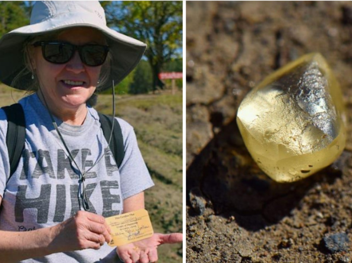 woman finds 4 carat diamond