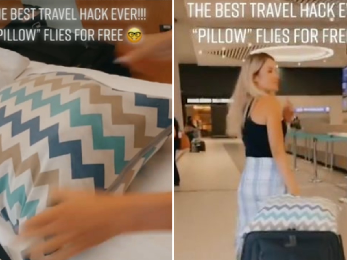 pillow travel hack