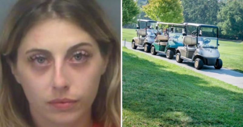 Naked Woman Golf Cart In Police Standoff