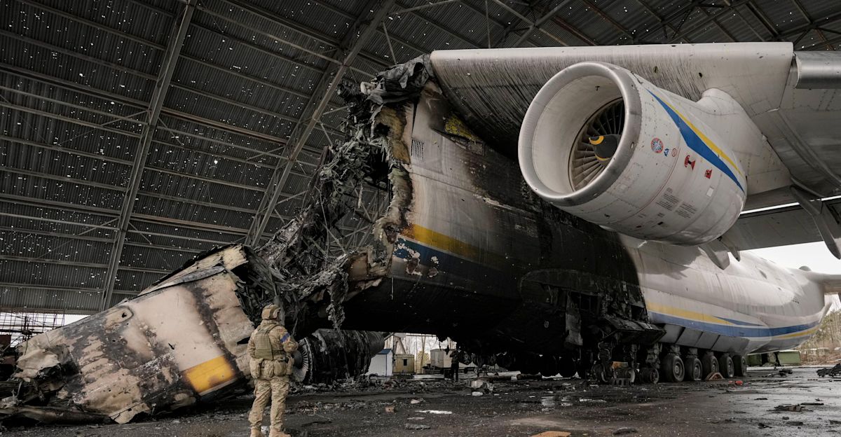 Images Show Wreckage Of Worlds Largest Plane Antonov An 225 Mriya