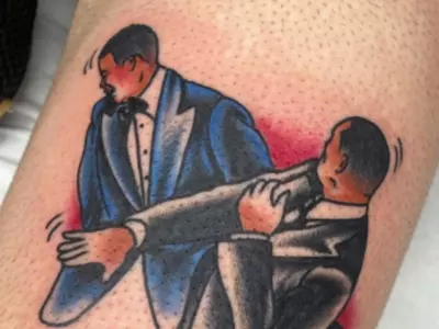 People Get Tattoos Of Smith Slapping Chris Rock At The Oscars And The Internet Has No Words