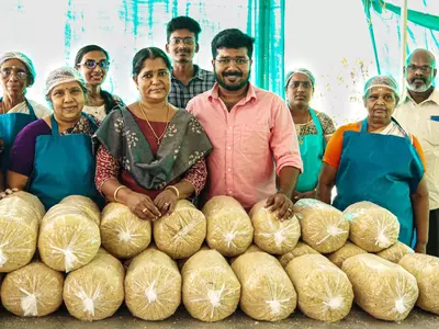mother son duo earns lakhs by mushroom farming 