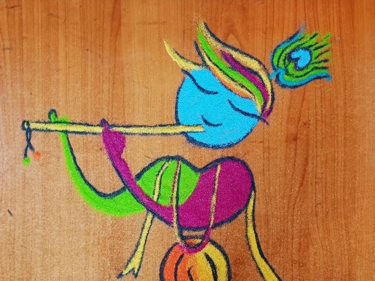 JANMASHTAMI DRAWING EASY WITH COLOUR| JANMASHTAMI DRAWING OF KRISHNA WITH  OIL PASTEL 2021 | Easy drawings, Art drawings for kids, Basic drawing
