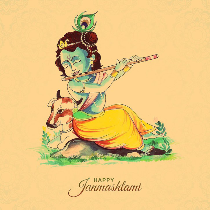 Janmashtami Krishna Drawing by sheetalsingh210907 on DeviantArt