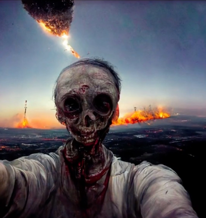 AI last selfie on earth