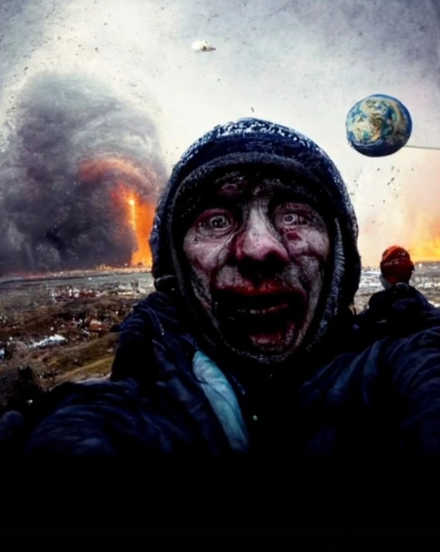 AI last selfie on earth