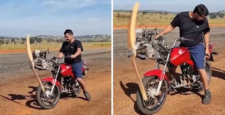 Man Rides Bike With A Propeller, Viral Video Garners Over 117 Million Views