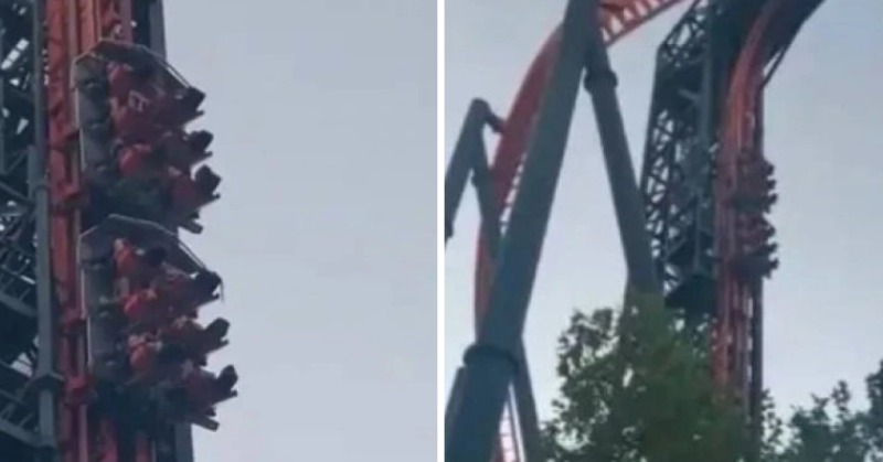 Riders Trapped Vertically 160 Feet Up After Rollercoaster Malfunctions