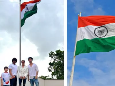 'Made Us All Feel The Pride', Says Shah Rukh Khan As His Family Hoists National Flag At Mannat