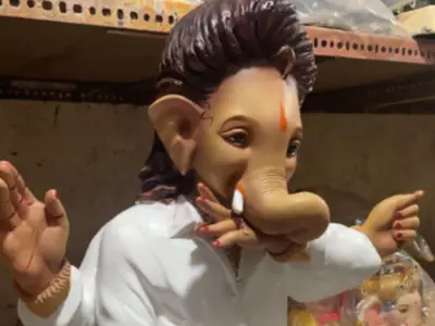 Pushpa Raj inspired Lord Ganesha idols on Ganesh Chaturthi make fans angry. 