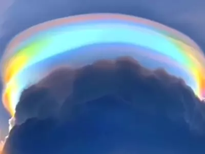Iridescent pileus cloud over china viral video 