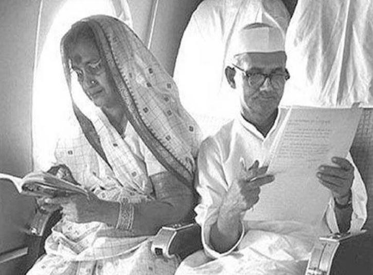 Lal Bahadur Shastri with wife Lalita Shastri