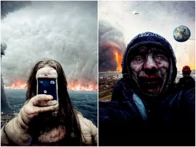 AI last selfie on earth 