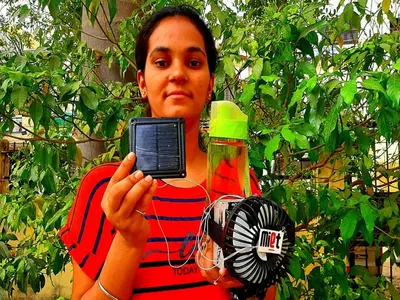 uttar pradesh girl innovation solar cooler belt 
