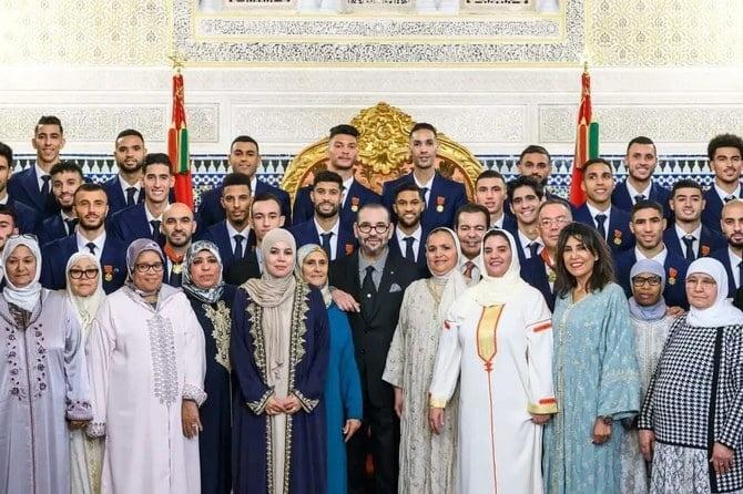 The Moroccan King gave a grand welcome to the football players with their mothers